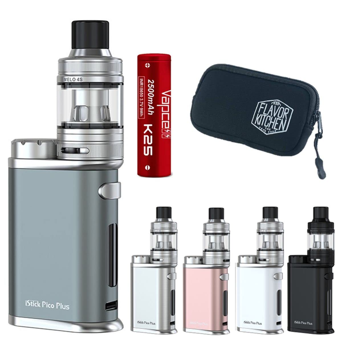 【Kit】イーリーフ iStick Pico Plus + Melo 4S Kit アイスティック ピコ プラス バッテリー＆FlavorKitchenオリジナルVAPEポーチセット/VAPE(ベイプ