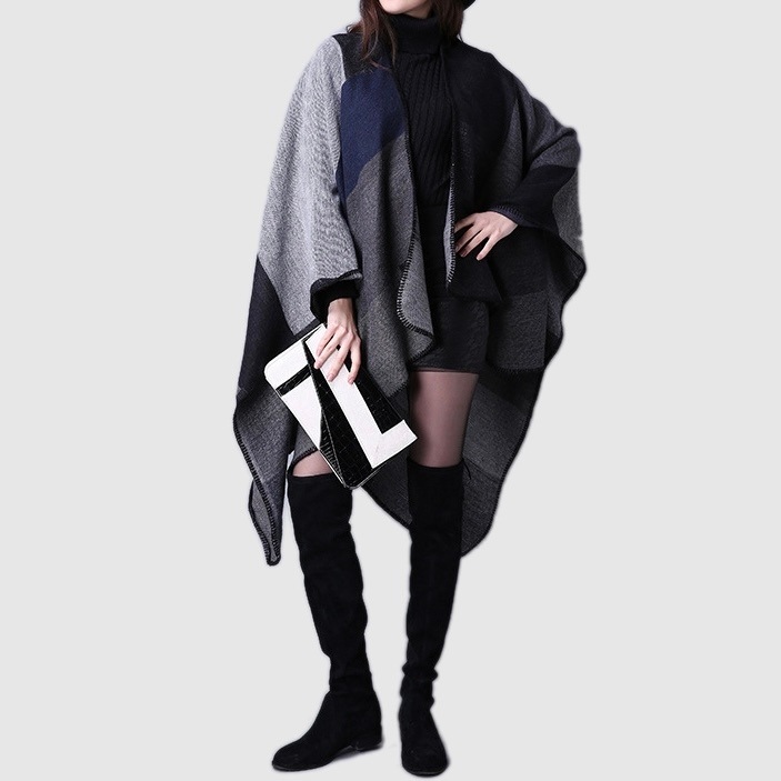 レディース コート アウター 羽織 前開き ポンチョ ケープ ショール 長袖 ブランケット風 かわいい 大人可愛い きれいめ カジュアル 上品 おしゃれ レトロ こなれ感 ラフ 個性的 クール