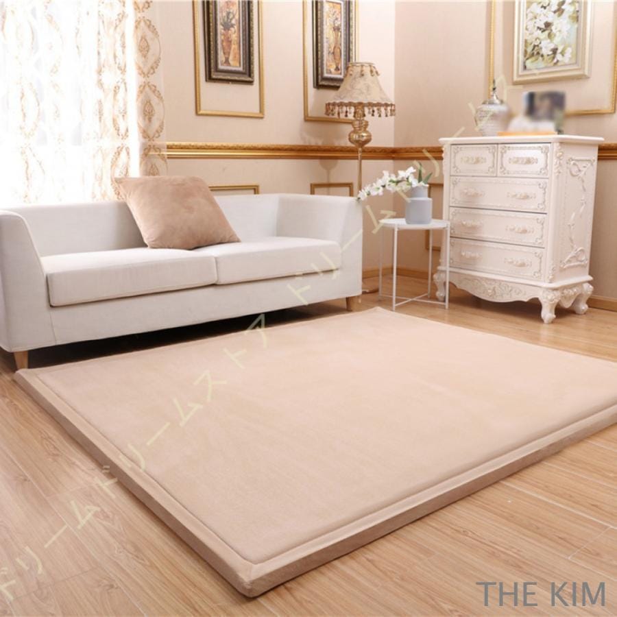 エリアラグ 極厚30mm 厚手 ルームマット リビングマット 保温 滑り止め 洗える 冷え対策 ウォッシャブル 長方形 センターラグ カーペット 通年 安全 たためる