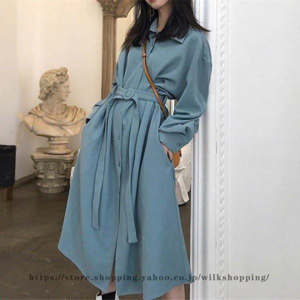 ロングワンピース 春 レディース ワンピース 着痩せ ミモレ丈 きれいめ 無地 ロング丈 上品 大人 通勤 OL 二次会 エレガント 春コーデ ベルト付き 上品