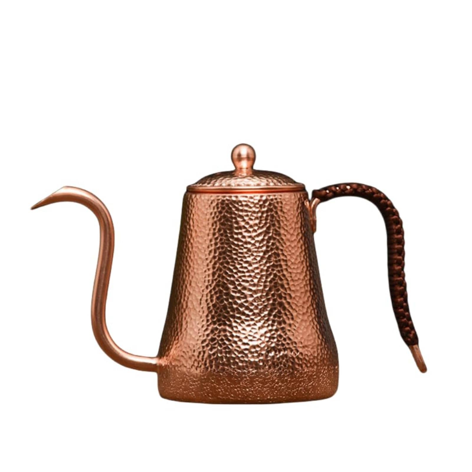 手作りの濃厚コーヒーポット 銅製鎚目コーヒーサーバーケトル 銅やかん 500ML/900ML 細口ポット ティーケトル ヴィンテージティーポット コーヒーポット 銅純銅ティーポット (500ML)