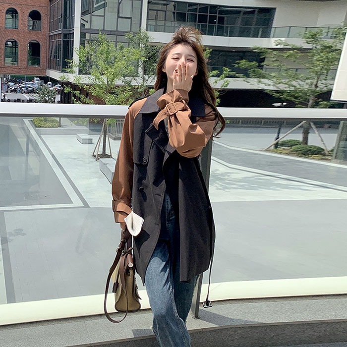 トレンチコート スプリングコート アウター レディース ロング Aライン トレンチ ロングコート 大きいサイズ 春 秋 冬 韓国ファッション シンプル おしゃれ オリジナル カジュアル 上品 OL通勤