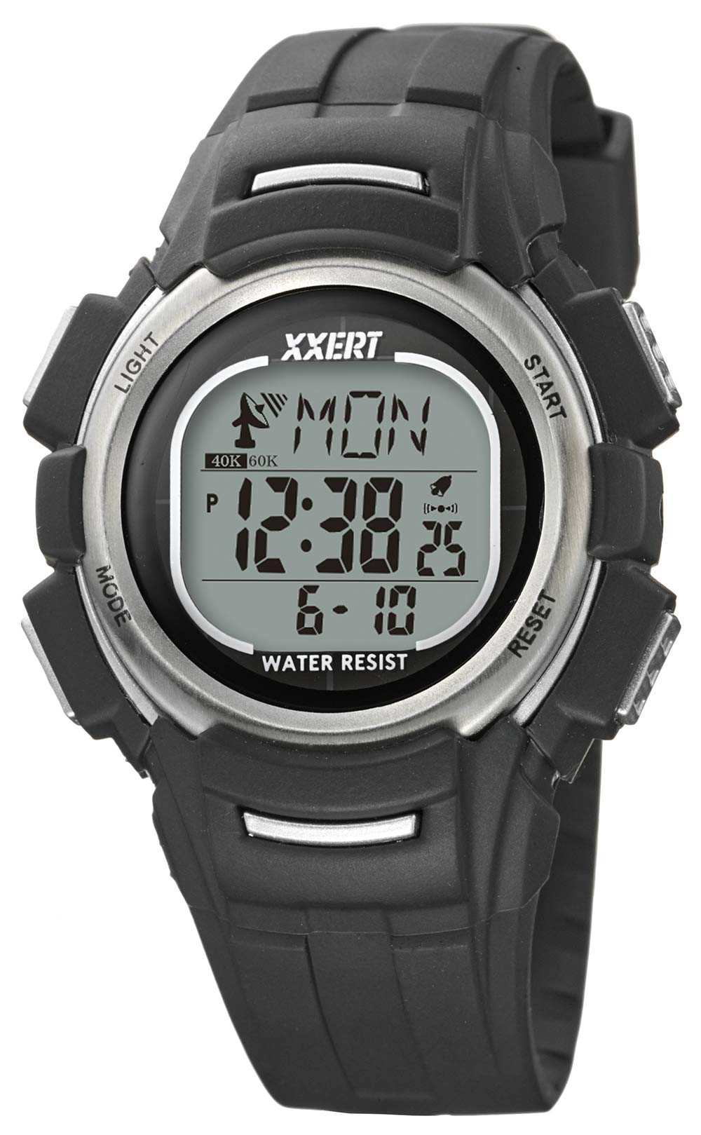 [NOA精密] 腕時計 デジタル イグザート 電波 ソーラー 防水 ウレタンベルト XXW-503 S メンズ ブラック