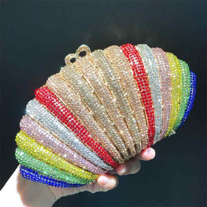 レディース 鞄 カバン バック ファッション オシャレ アイテム 小物 虹色 シェル ディナーバッグ IDバッグ クラッチバッグ 8,155円