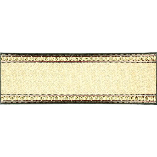 ヨーロピアン調 ラグマット/絨毯 80cm340cm ベージュ 洗える 防滑 防キズ 防音 タフトプリント リビング ダイニング