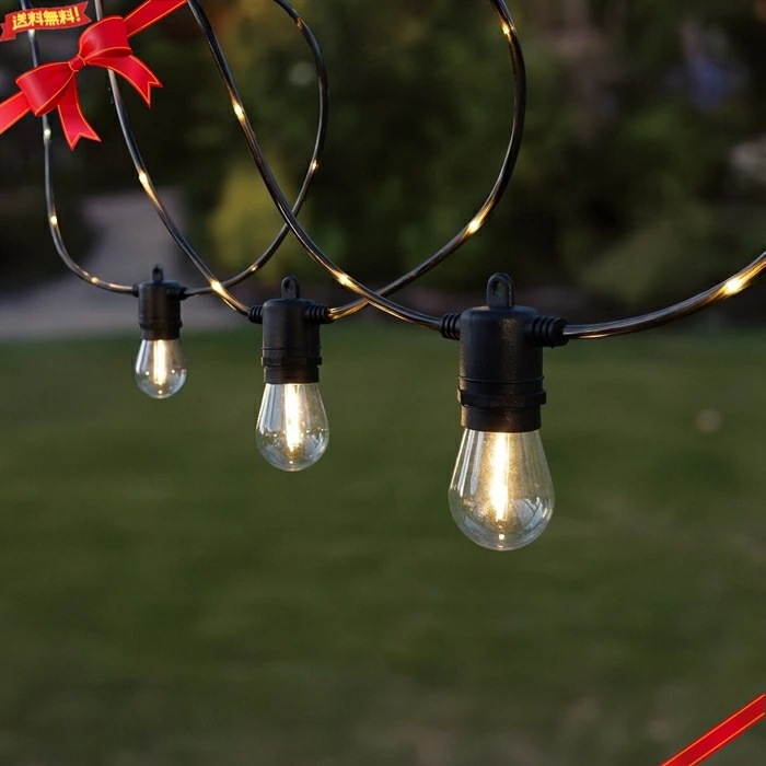 NEWGALE ファイヤーフライ LED ストリングライト 12m 20球 屋外用