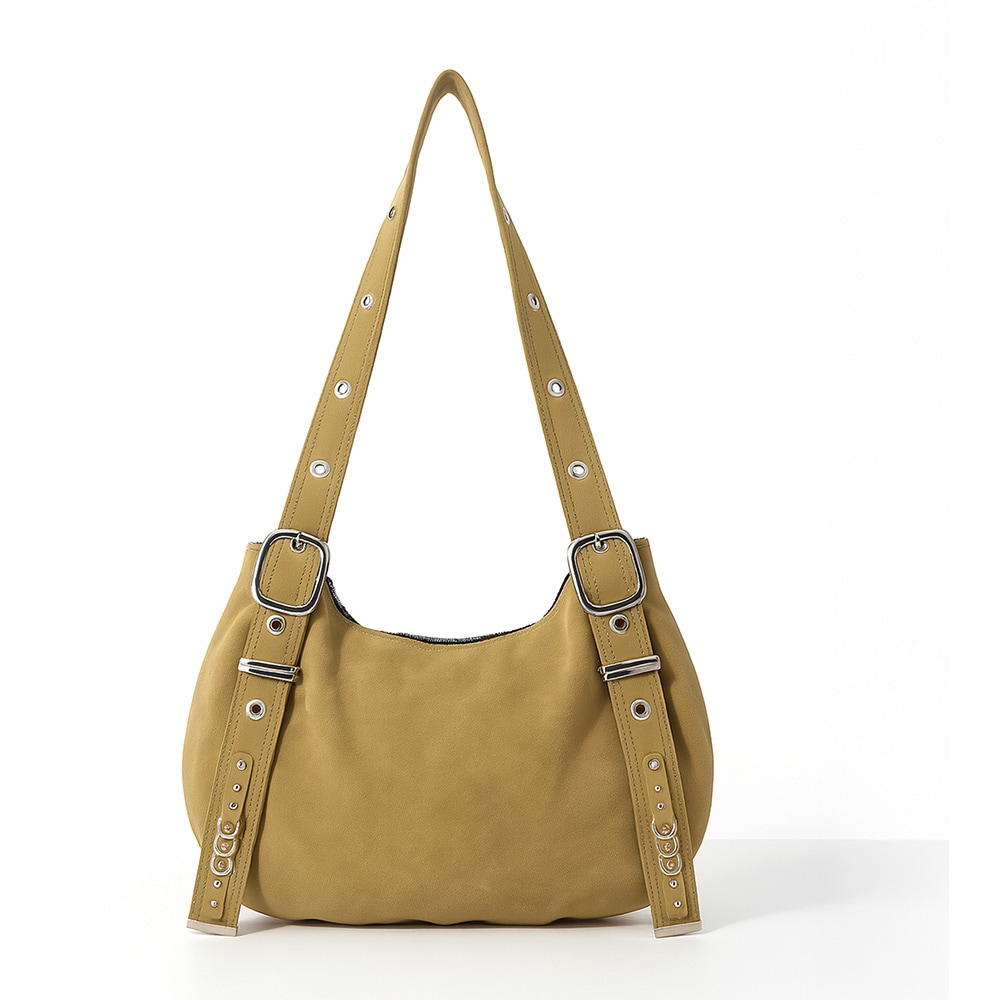 스웨이드 보부상 벨트 호보백 대학생 빅 숄더백 2컬러