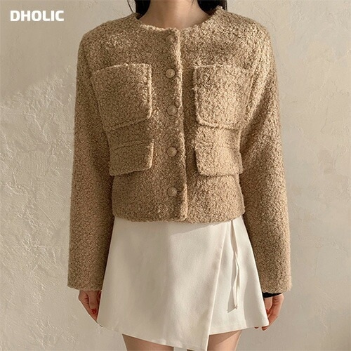 ポケットボアツイードジャケット