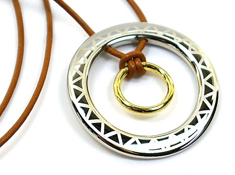 0502 CIONDOLO DOUBLE RINGS NECKRACE