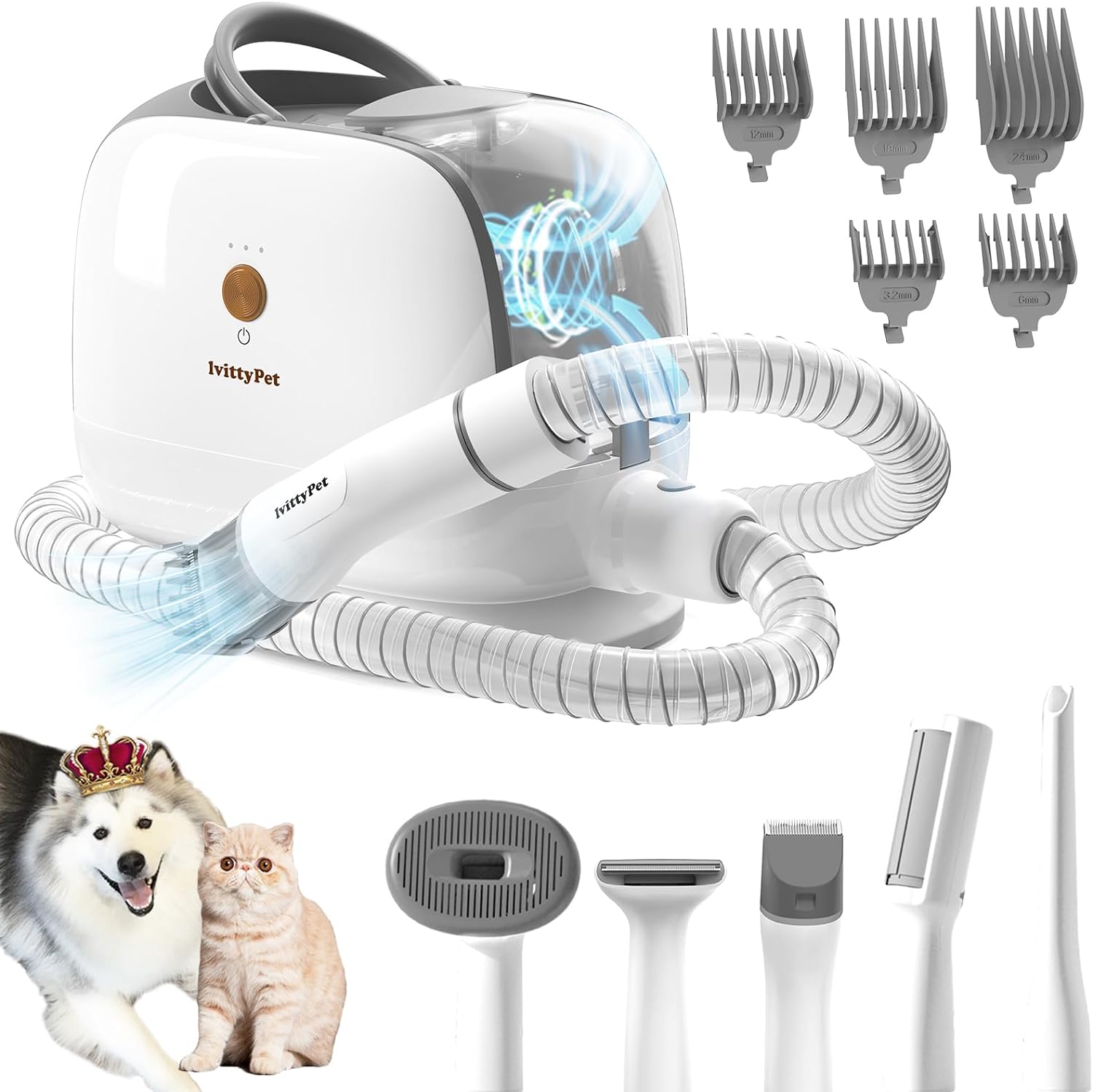 【メガ割38％OFF！】ペット用バリカンセットペット用品　犬用バリカン 掃除機 1.8L大容量ダストカップ ペット用グルーミング掃除機 バリカン