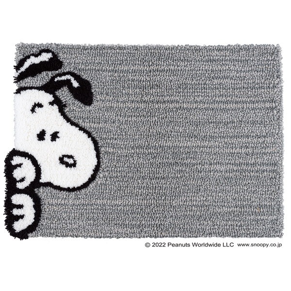 スミノエ 14302268 4565 PEANUTS マット チラリ 4565cm グレー メーカー直送