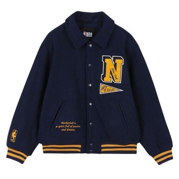 [N234JP103P] NYKカラー型ウール紡毛バーシティジャケット