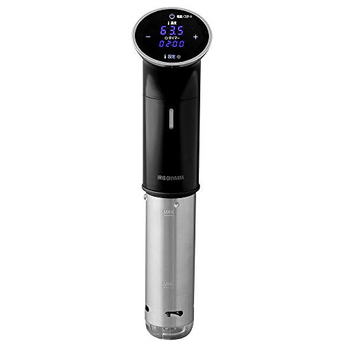 アイリスオーヤマ 低温調理器 真空調理器 スロークッカー IPX7防水 低温調理器具 防水機能搭載 レシピブック付き ブラック LTC-01