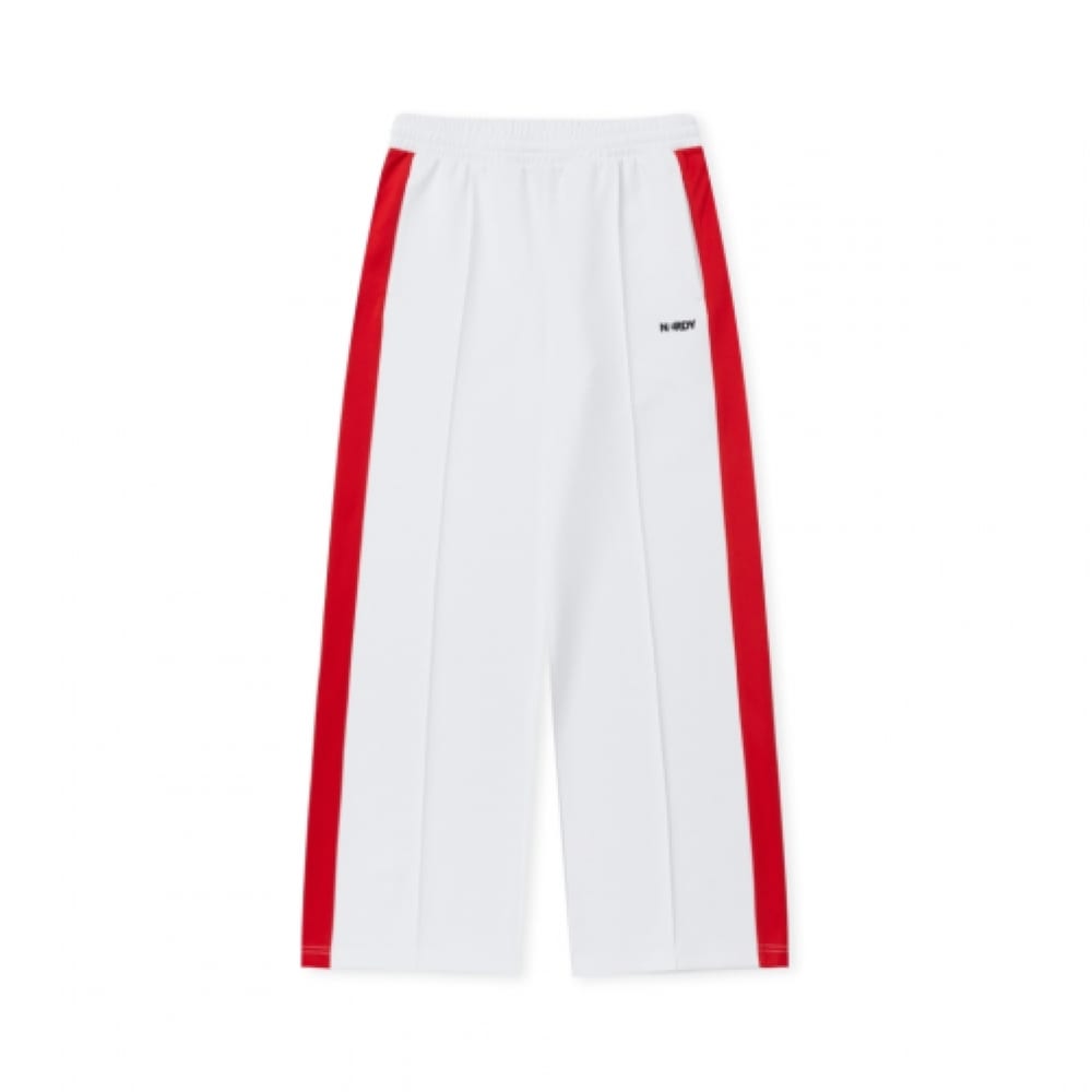 オタク女性用カラーブロックトラックパンツホワイト