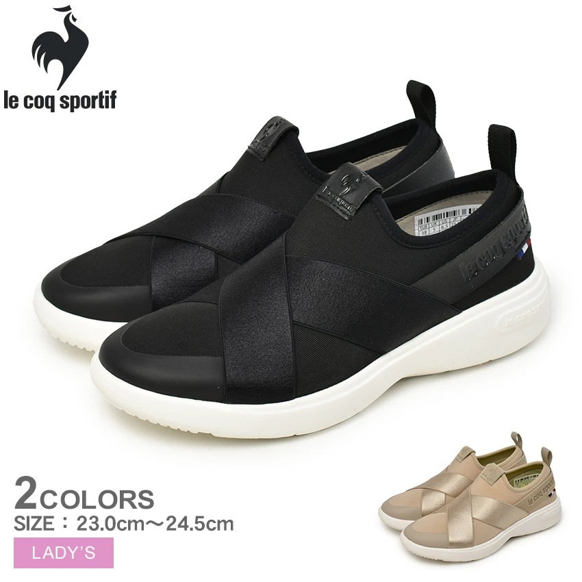 （W） ラ ローヌ DBDP QL3VJC06BK QL3VJC06ER レディース スリッポン 靴 シューズ 通勤 通学 シンプル カジュアル おしゃれ ロゴ ローカット 消臭