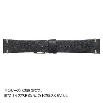 Emitta(エミッタ) 時計バンド ストーンズ 20mm ブラック (美錠:銀) ES-A20