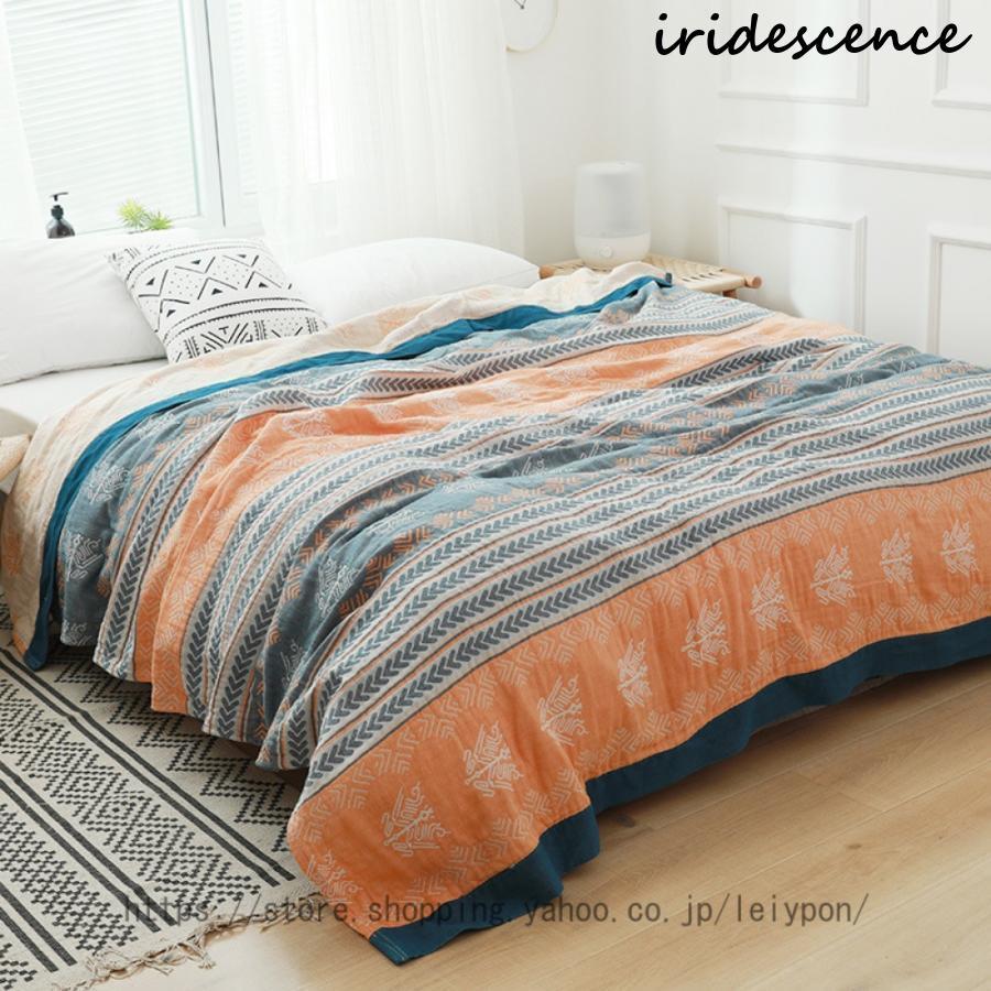 5重 ガーゼケット 北欧柄 シングルサイズ 綿100% お昼寝 かわいい 5重ガーゼ タオルケット 掛け布団 ブランケット 大人 小学生 シンプル 薄手 4,972円