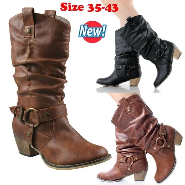 Fashion Womens Knight Boots Ladies Platform High Heel Boots Pointed Toe Tall Boots Casual Boots Fema