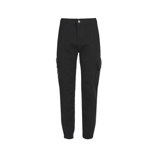 メンズ フロントカット ウォッシング カーゴ スパン ジョガーパンツ NE-PTA-Q008-ブラック