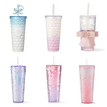 公式正規品【本日限り！当日出荷！】 韓国タンブラー タンブラー ウィンタースノーフレーク ストローカップ 可愛い おしゃれ 誕生日
