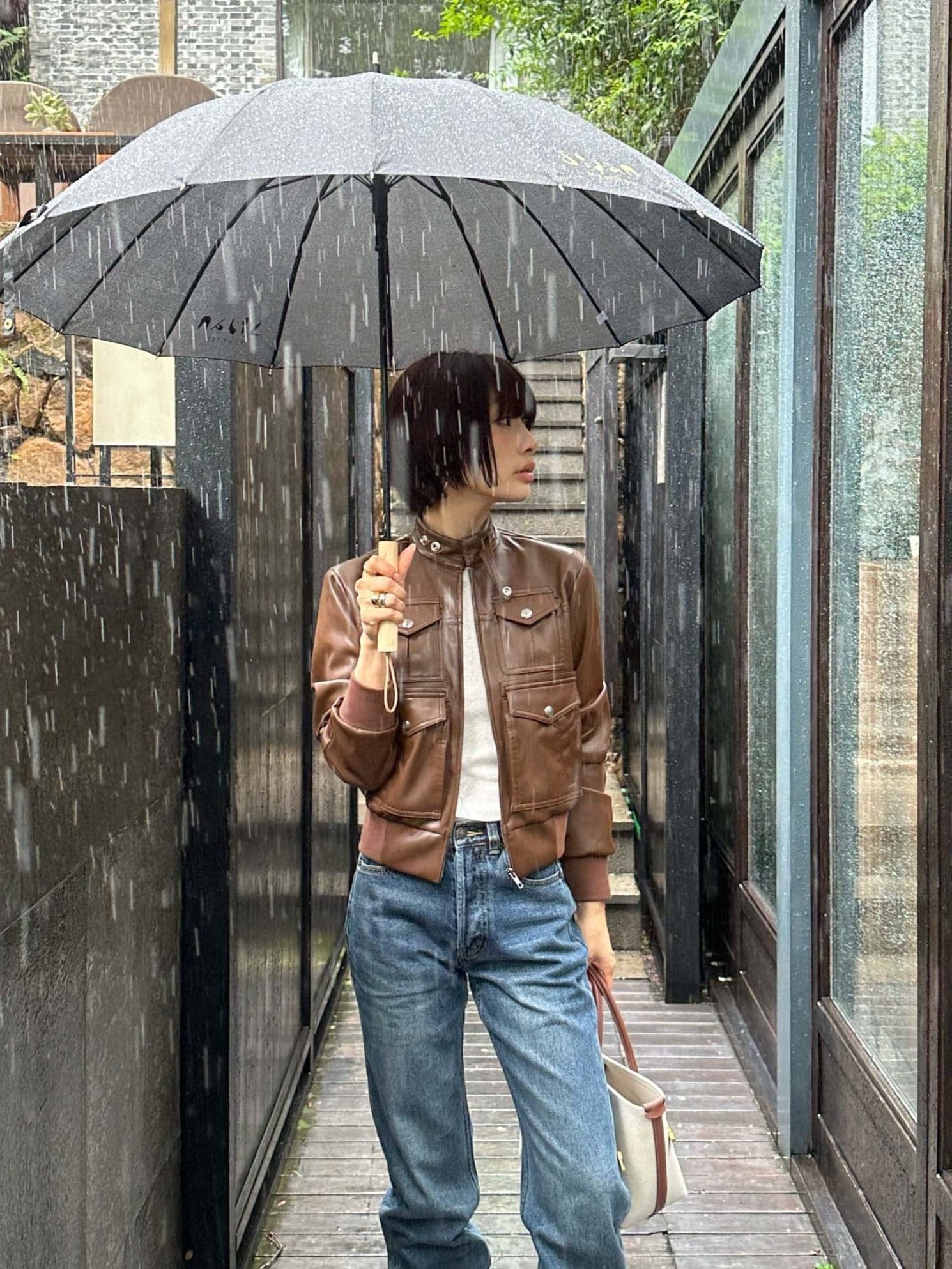 (2color)エコレザー航空ジャンパー