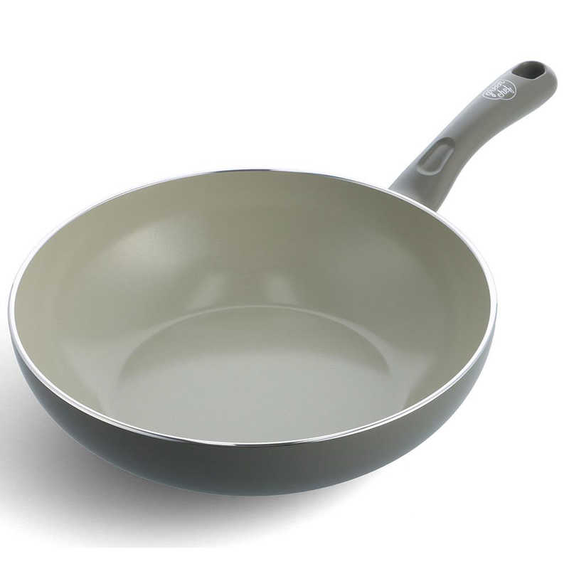 グリーンパン　アースカラー ウォックパン 28cm クォーツグレー　CC005425-001