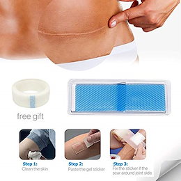 (傷跡ケア) Silicone Scar Gel Away Strips Scar Remover Skin Scars Wounds Treatment Patch Therapy Reusab..