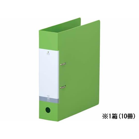 D型リングファイル A4タテ 背幅74mm 黄緑 10冊 リヒトラブ G2280-6