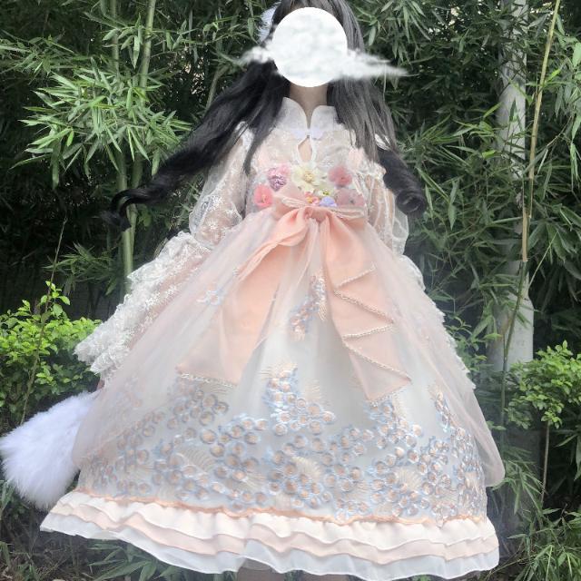 二次元 オリジナルロリータ可愛いプリンセス風jskキャミソールスカート改良ロリータワンピース