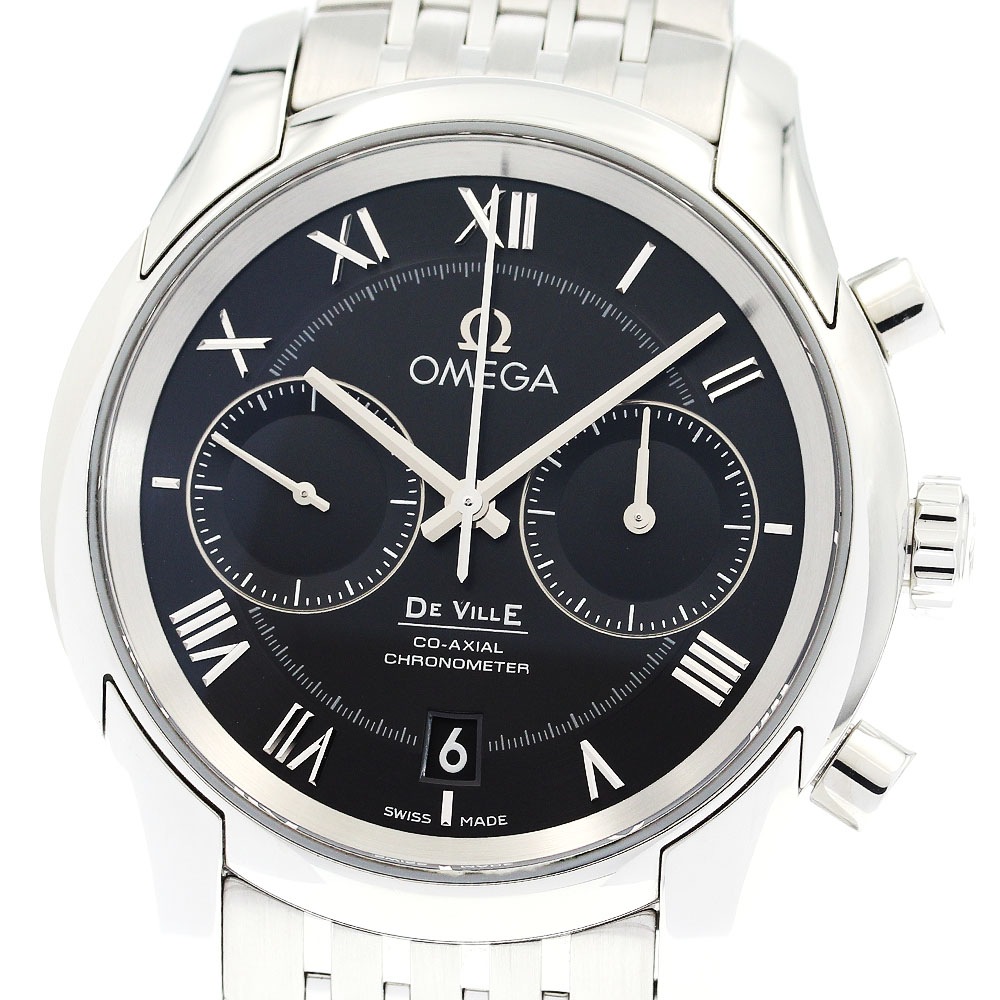 オメガ OMEGA 431.10.42.51.01.001 デビル コーアクシャル クロノグラフ 自動巻き メンズ 美品 保証書付き_895246【中古】