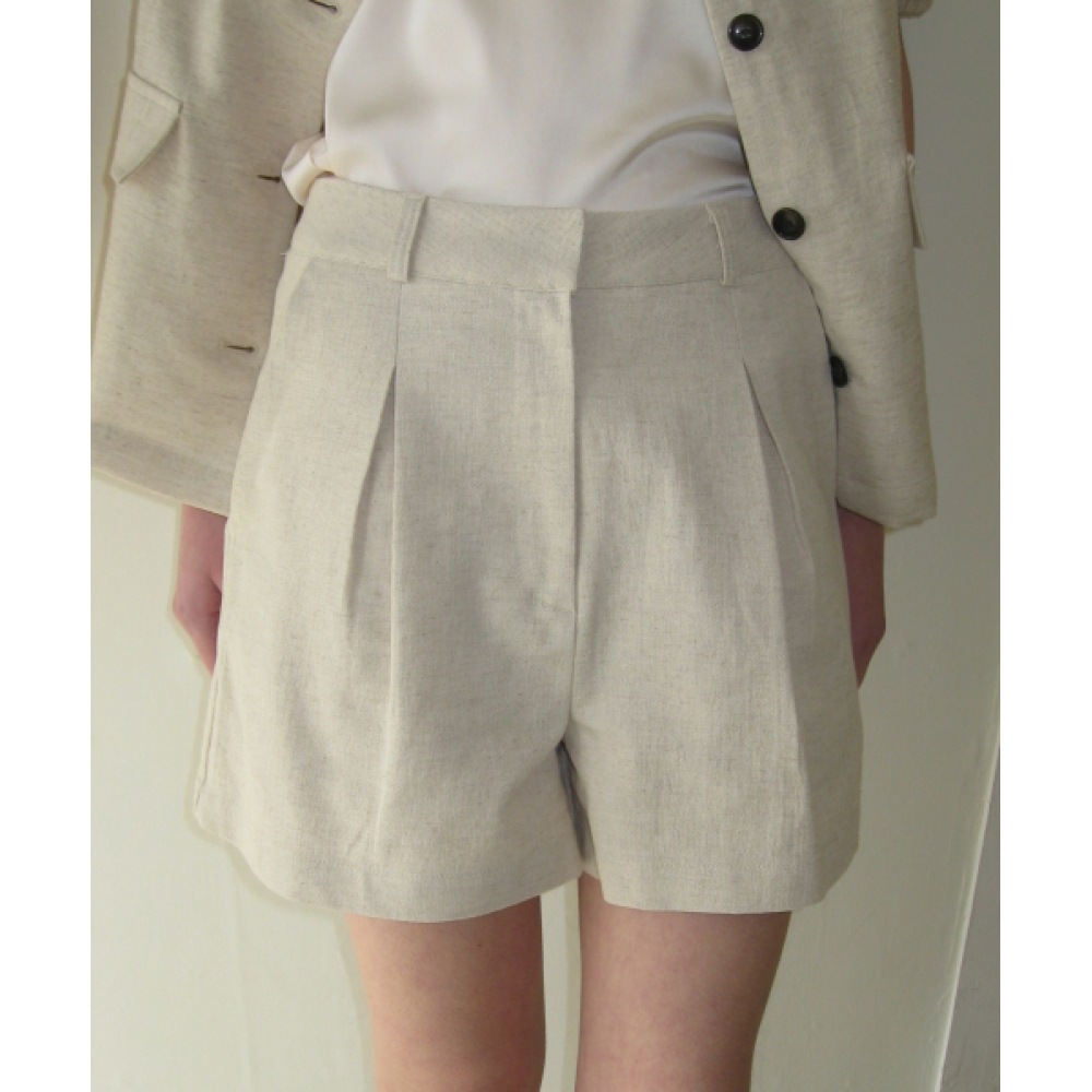 レターフロムムーンフランシアリネンショートパンツ (ベージュ) 13,840円