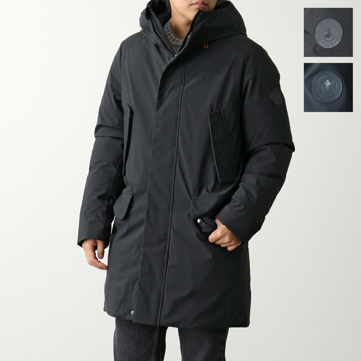 SAVE THE DUCK セイブザダック エコダウン WILSON P45320M SMEG17 メンズ フーテッド ブルゾン 中綿ジャケット ジャケット カラー2色