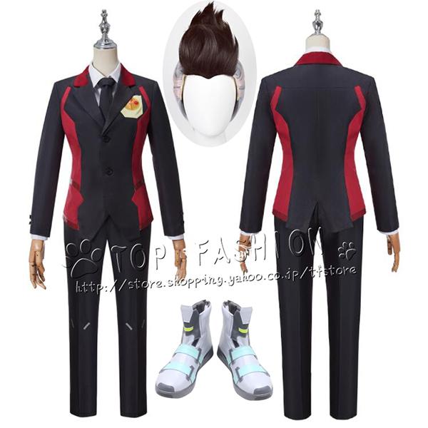 サイバーパンク エッジランナーズ 風 デイビッド・マルティネス コスプレ衣装 制服 日常服 コスチューム 変装 クリスマス ハロウィン（ウィッグ靴追加 ）