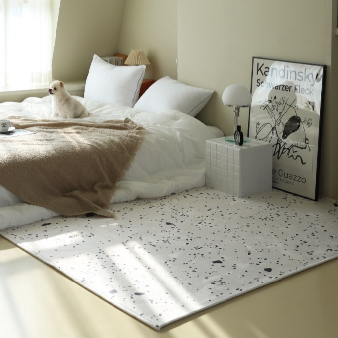 アイボリーテラゾーラグ 洗えるラグ 100x150 150x200 170x230