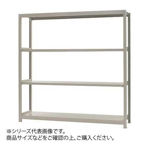 軽中量ラック　耐荷重200kgタイプ　単体　間口1500奥行600高さ2100mm　4段　アイボリー