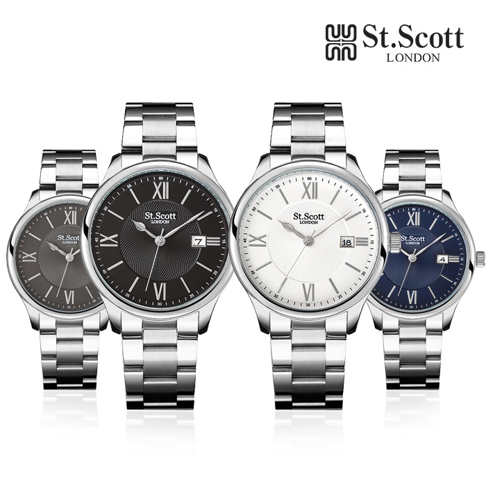 ST.SCOTT LONDON ST5107Mメンズデートメタル時計