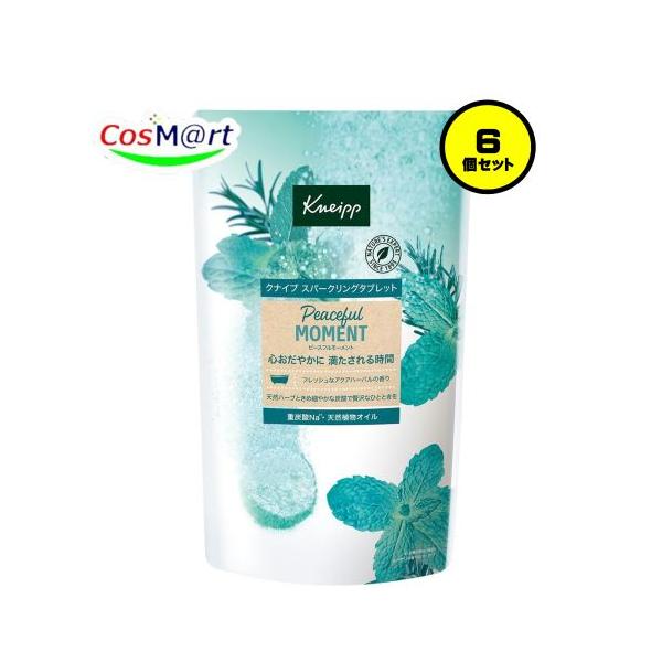 【6個セット】 【クナイプ(KNEIPP)】 クナイプ スパークリングタブレット ピースフルモーメント アクアハーバルの香り 300g(50g×6錠入) (4580294851930-6)