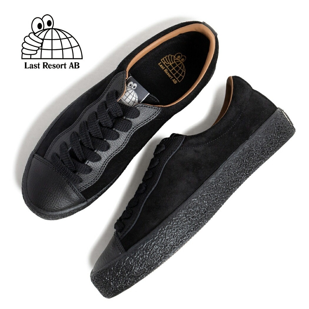 LAST RESORT AB ラストリゾート VM002 スエード レザー スニーカー SUEDE LEATHER BLACK/BLACK ( ブラック 黒 レザースニーカー メンズ SKATE スケ