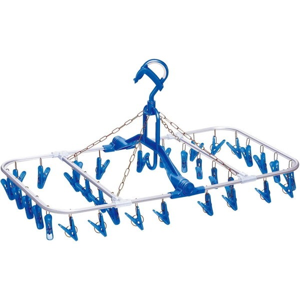 アルミ角ハンガー 34ピンチ AH-34 ブルー