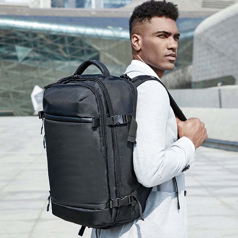 mHand 多機能リュック 8983 36-55L ビジネスリュック 2Way 手提げ 通勤 通学 バックパック 大容量 15.6インチノートPC収納 USB充電ポート カバン 旅行 出張 軽量