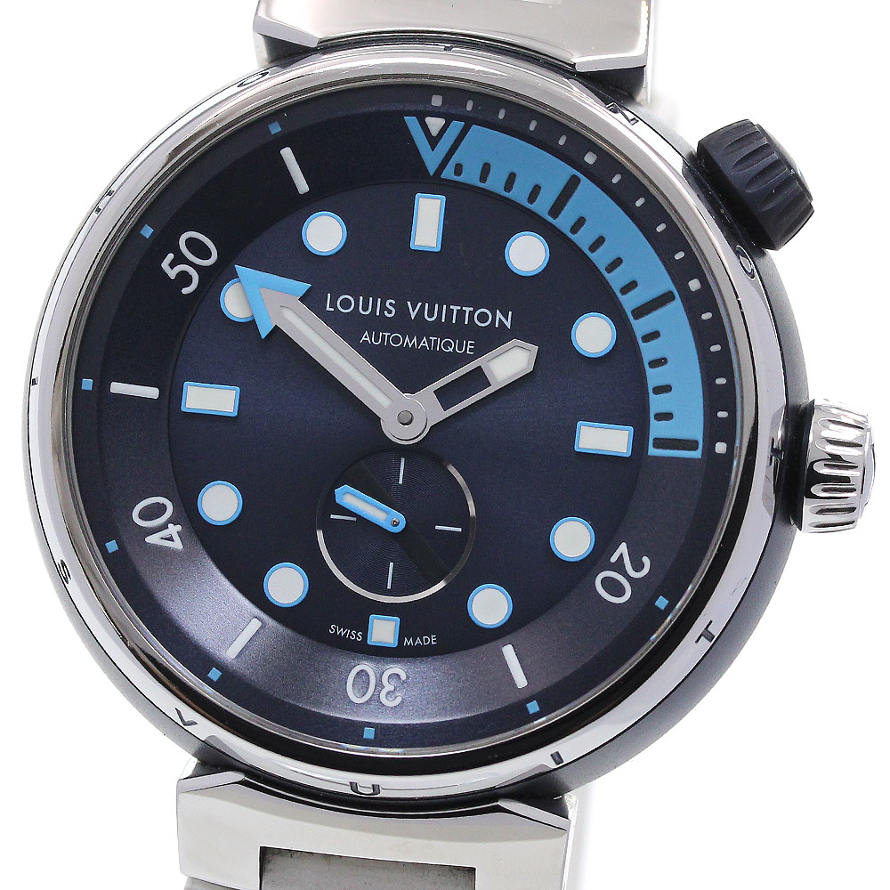 ルイ・ヴィトン LOUIS VUITTON QA121 タンブール ストリート ダイバー 自動巻き メンズ 箱・保証書付き_860533【中古】