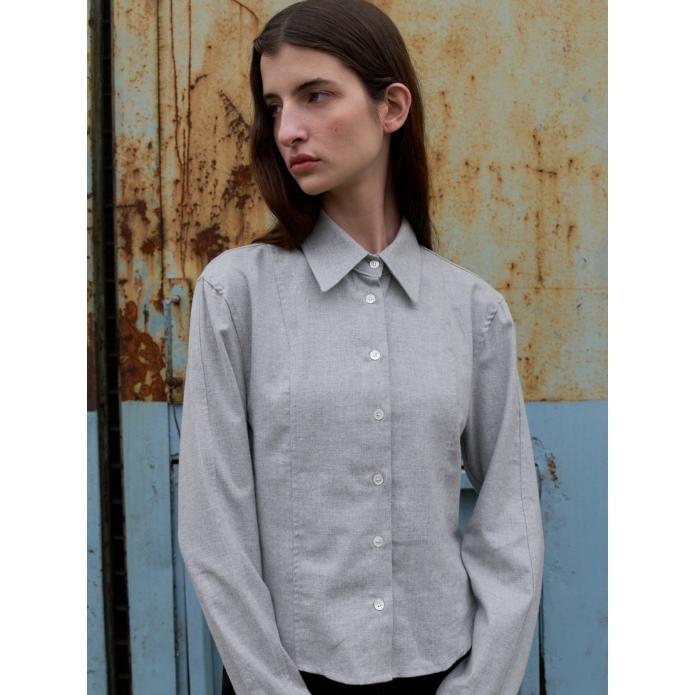 OUIE ビンテージミニシャツストーングレー OU1227 8,014円