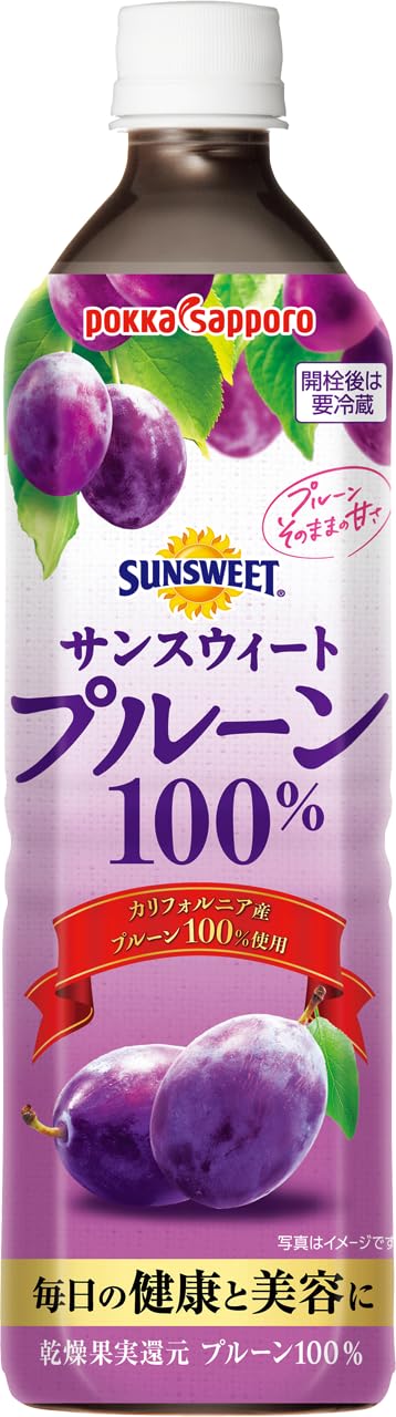 ポッカサッポロ サンスウィート プルーン100% 900ml×12本 ボトル