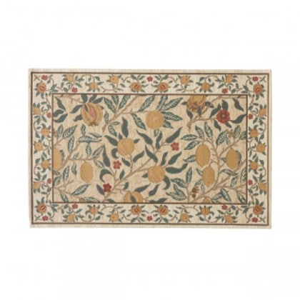 川島織物セルコン Morris Design Studio フルーツ マット 約60×92cm FH1706A Y イエロー