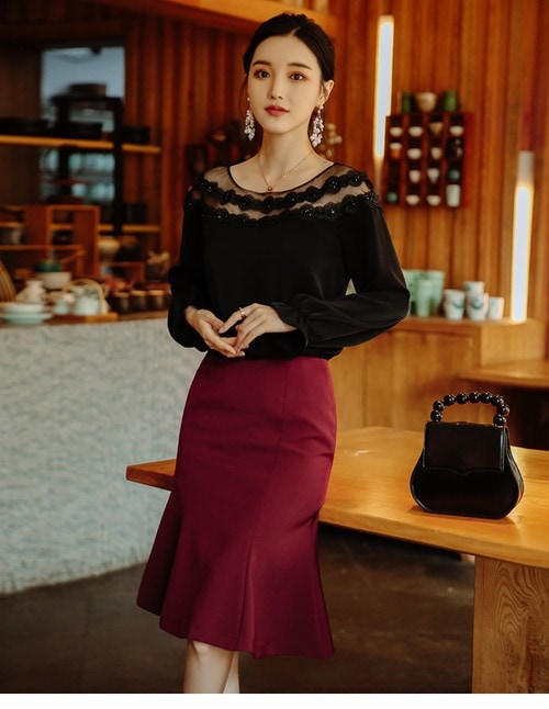 3399.フリルスカート（ワインレッド）2019 春夏 sale ボトムス 美ライン おしゃれ きれいめ カジュアル お出かけ お呼ばれ 女子会 通勤 通学 普段使い