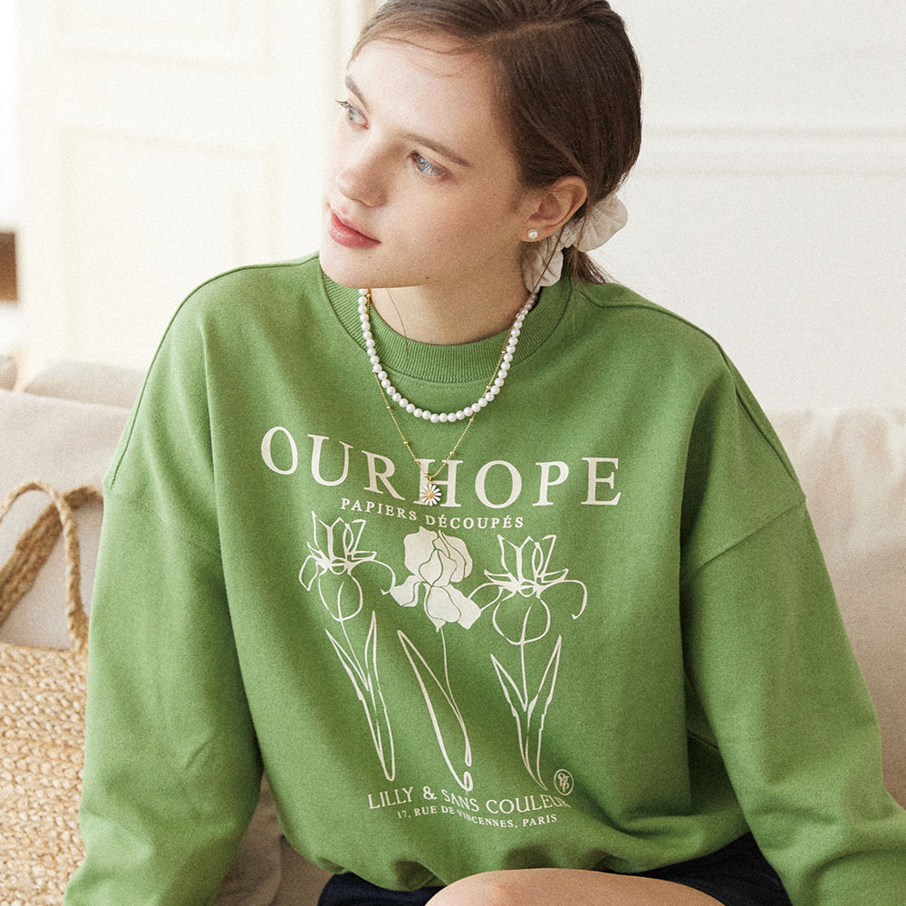 Lily Sweatshirt - Moss Green