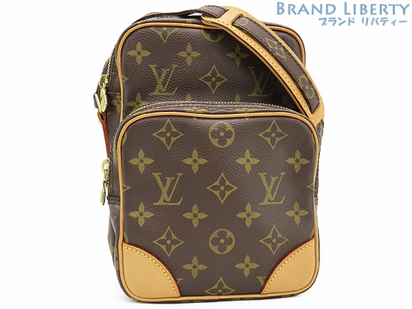 美品ルイヴィトンモノグラムアマゾンショルダーバッグポーチポシェットダークブラウンM45236