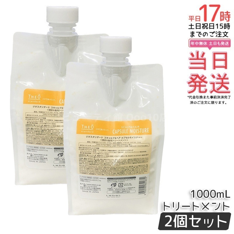 【2個セット】ルベル ジオスタンダード スキャルプ＆ヘア カプセルモイスチャー 1000mL