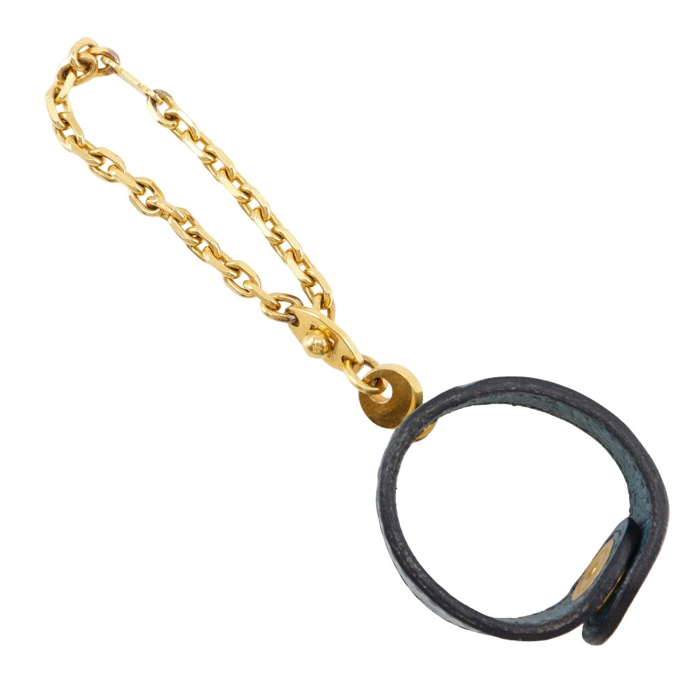 ノマド グローブホルダー オーストリッチ 金メッキ 青 ユニセックス 中古品