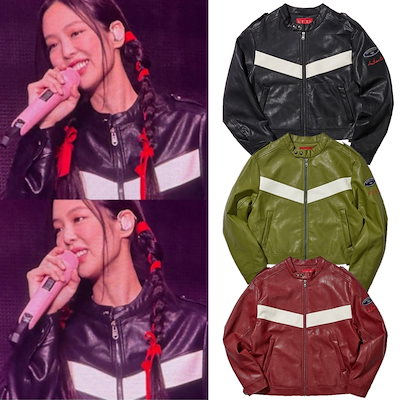 BITTER CELLS レザージャケット MUSINSA公式 | BITTERCELLS Eco Leather Racing Jacket - Black